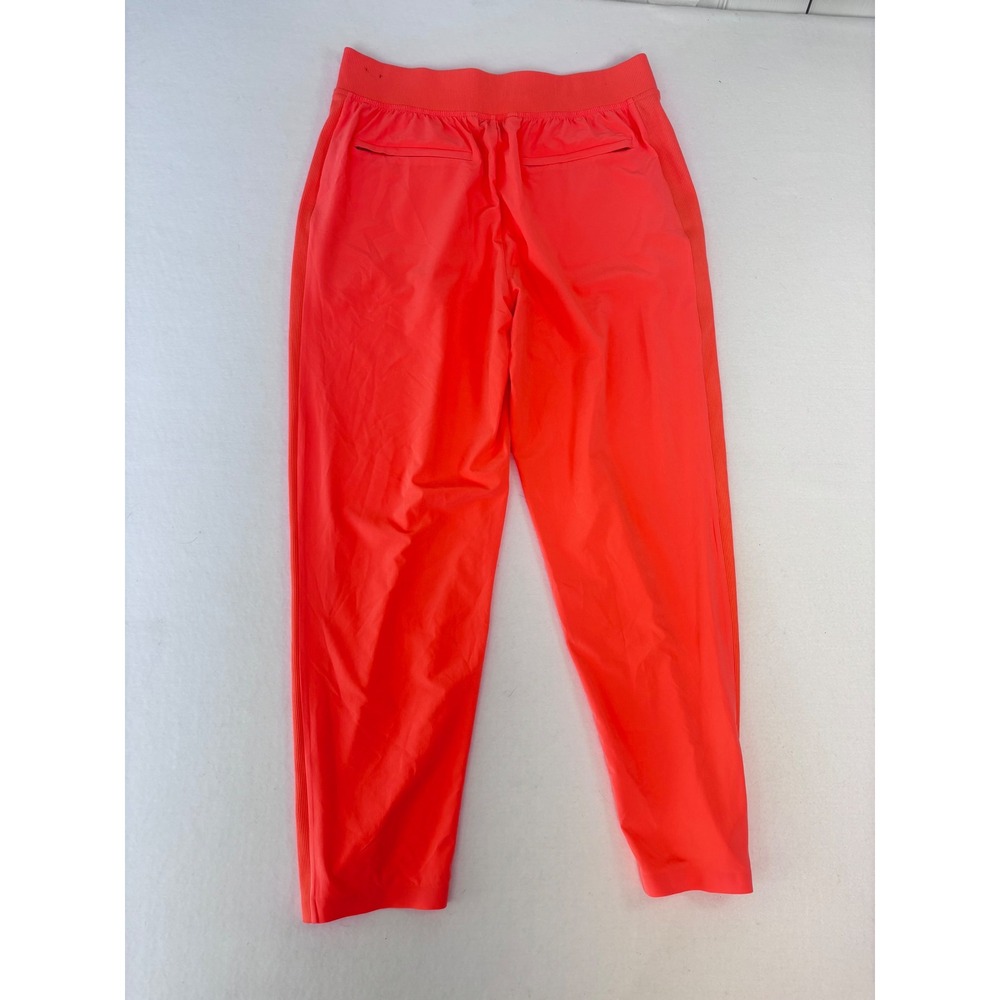 Athleta Brooklyn Ankle Pants Sunset Glow Coral Travel Trousers Size 8 NWOT - Picture 9 of 13